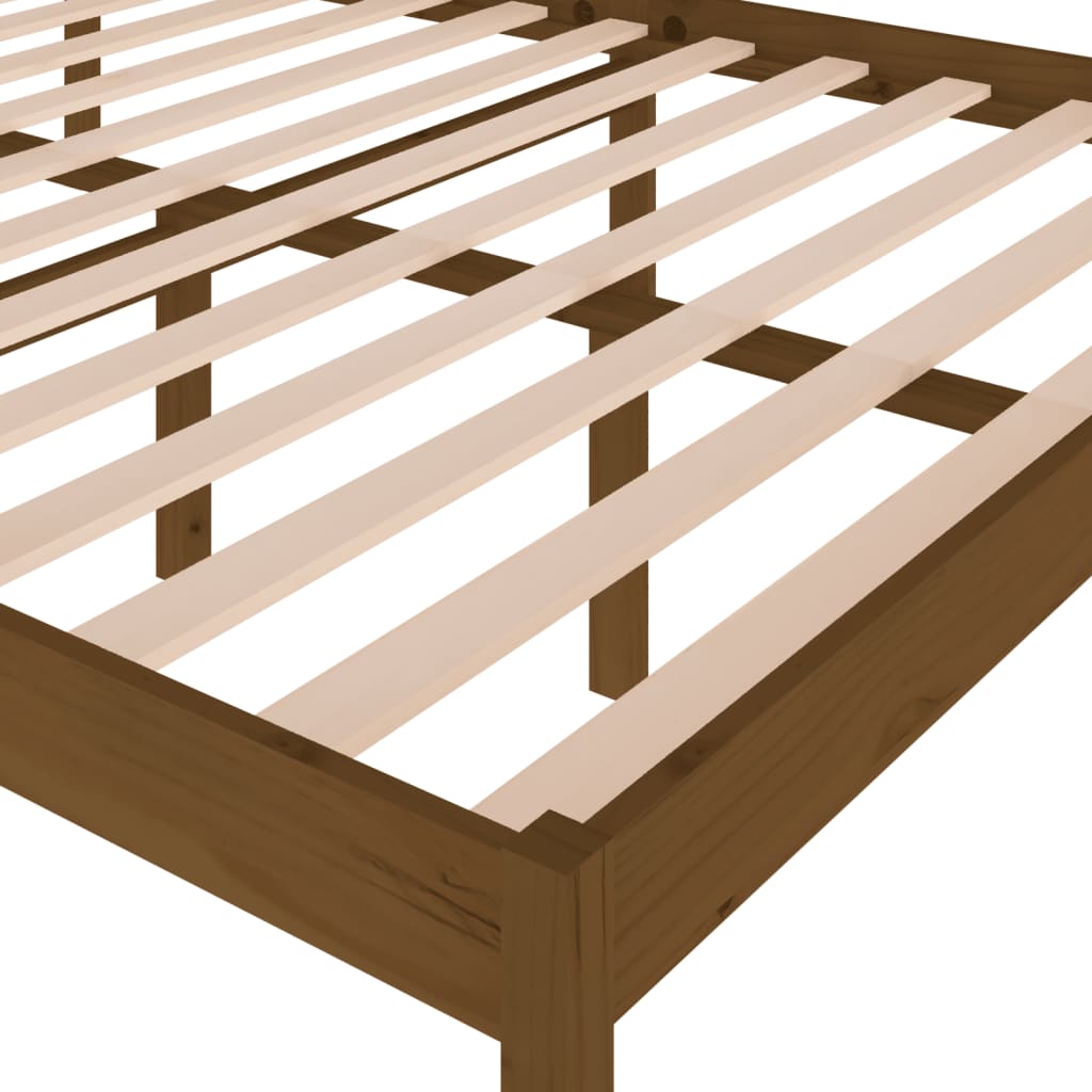 Sängynrunko hunajanruskea täysi mänty 150x200 cm 5FT King - Sisustajankoti.fi