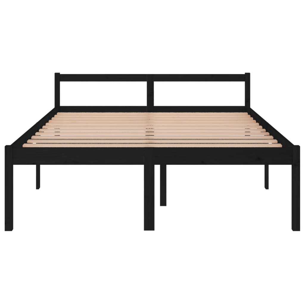 Sängynrunko musta täysi mänty 150x200 cm 5FT King - Sisustajankoti.fi