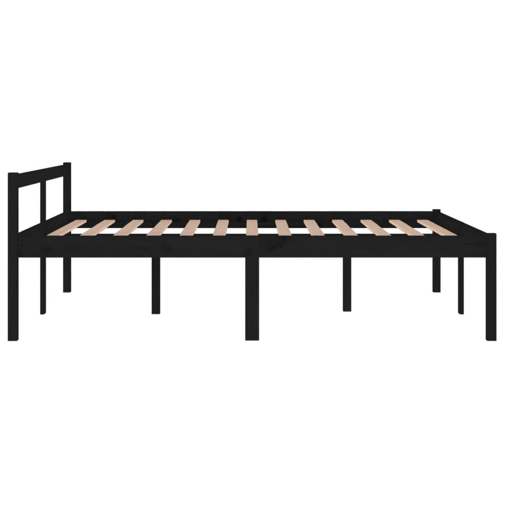 Sängynrunko musta täysi mänty 150x200 cm 5FT King - Sisustajankoti.fi