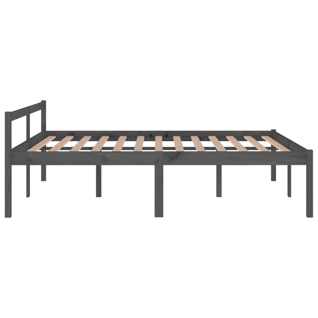 Sängynrunko harmaa mänty 160x200 cm - Sisustajankoti.fi