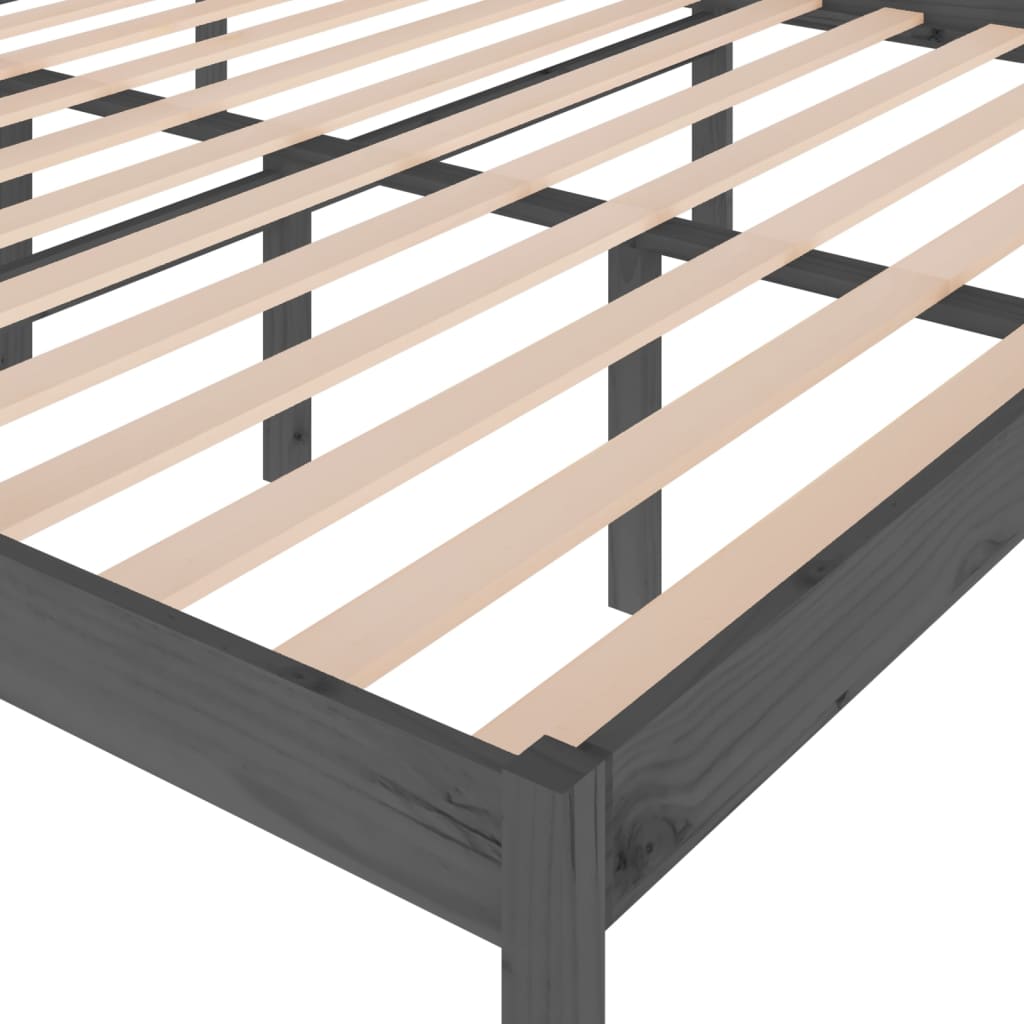 Sängynrunko harmaa täysi mänty 180x200 cm 6FT Super King - Sisustajankoti.fi