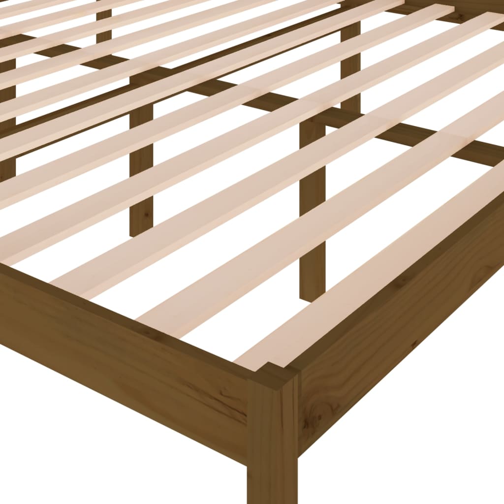 Sängynrunko hunajanruskea täysi mänty 180x200 cm 6FT Super King - Sisustajankoti.fi