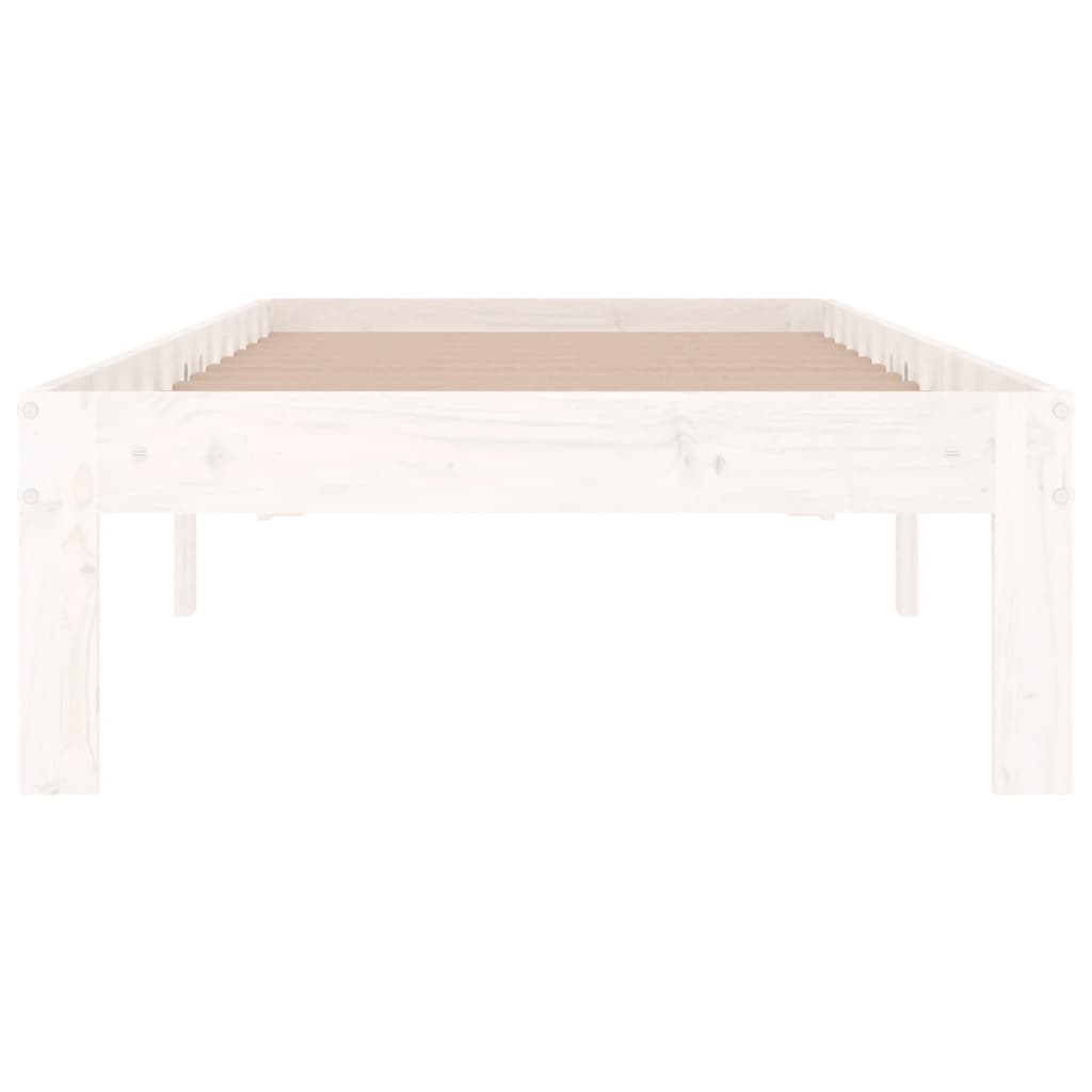 Sängynrunko valkoinen täysi puu 75x190 cm 2FT6 Small Single - Sisustajankoti.fi