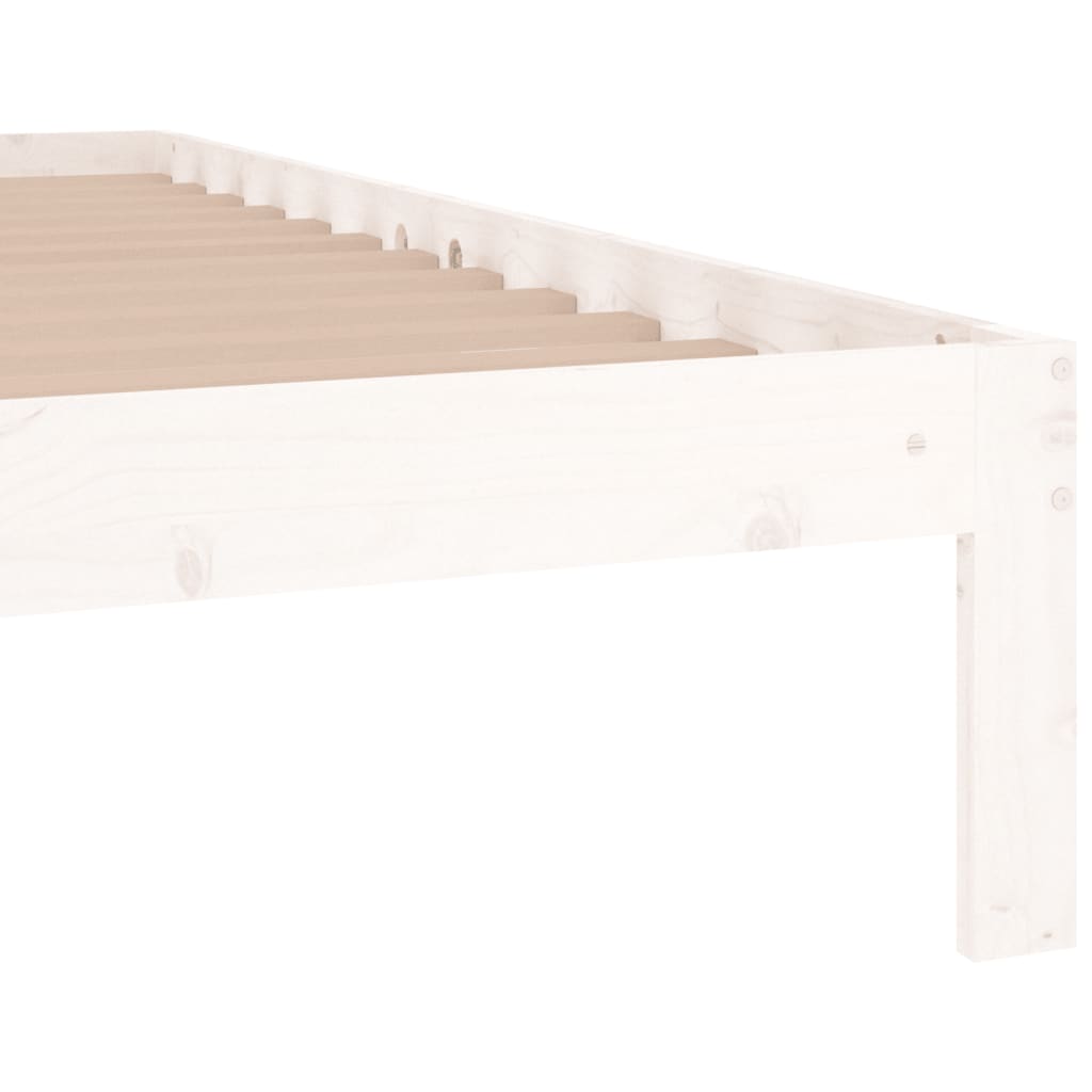 Sängynrunko valkoinen täysi puu 90x190 cm 3FT Single - Sisustajankoti.fi