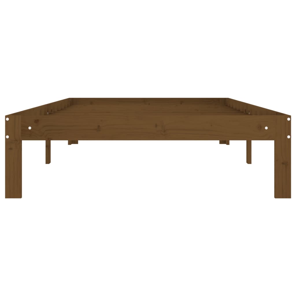 Sängynrunko hunajanruskea täysi mänty 100x200 cm - Sisustajankoti.fi