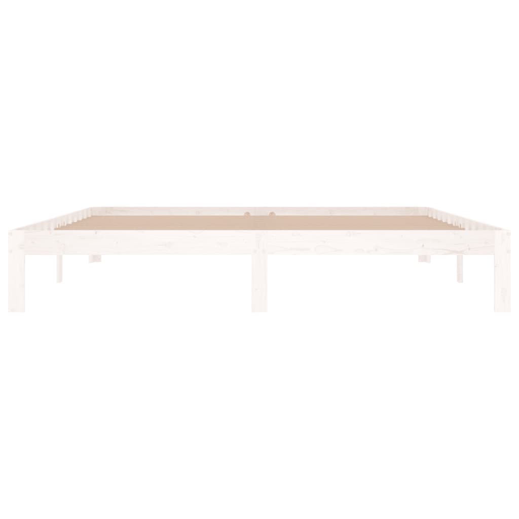 Sängynrunko valkoinen täysi puu 180x200 cm 6FT Super King - Sisustajankoti.fi