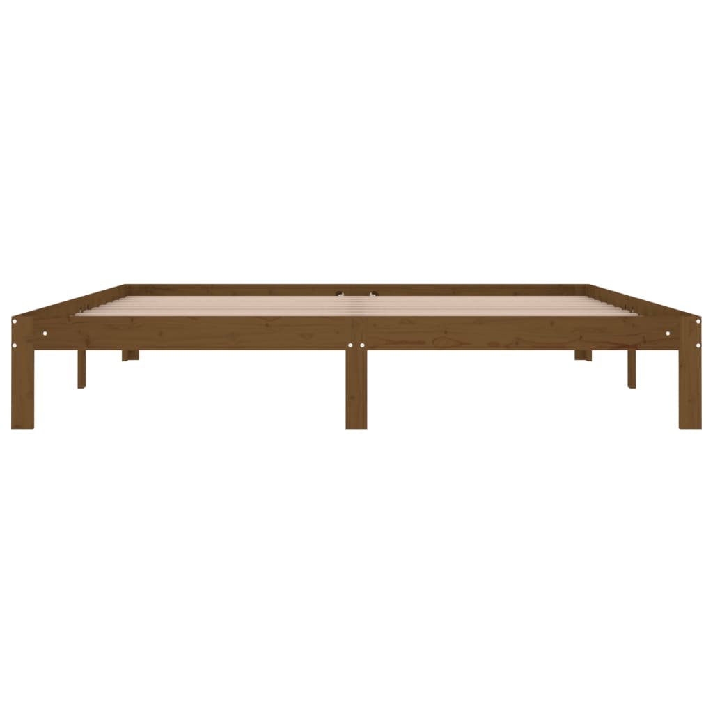 Sängynrunko hunajanruskea täysi puu 180x200 cm 6FT Super King - Sisustajankoti.fi