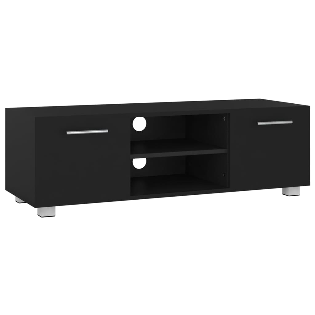 TV-taso musta 110x40x35 cm tekninen puu - Sisustajankoti.fi