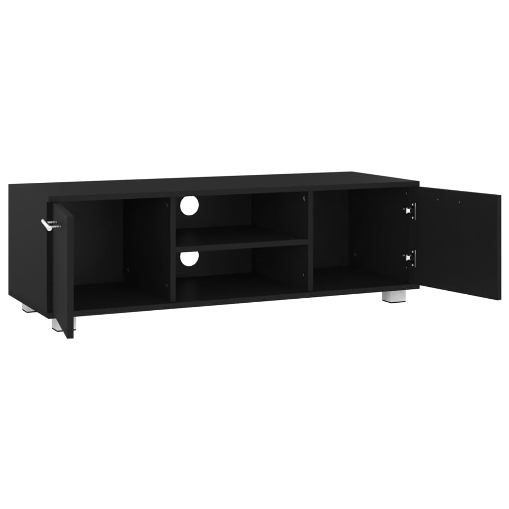 TV-taso musta 110x40x35 cm tekninen puu - Sisustajankoti.fi