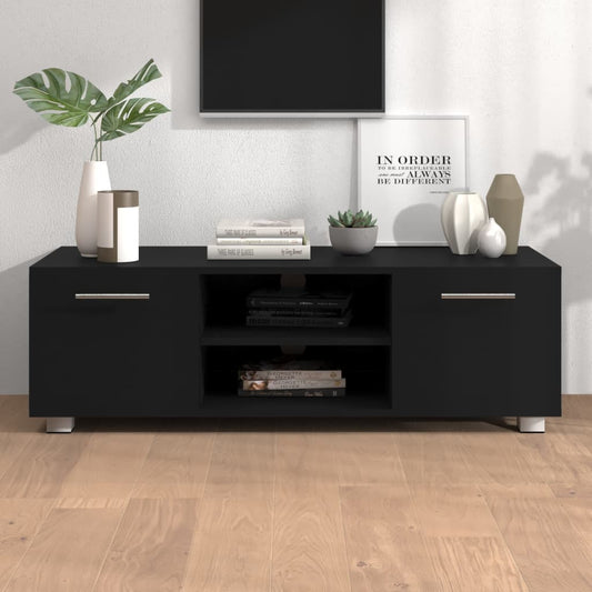 TV-taso musta 110x40x35 cm tekninen puu - Sisustajankoti.fi