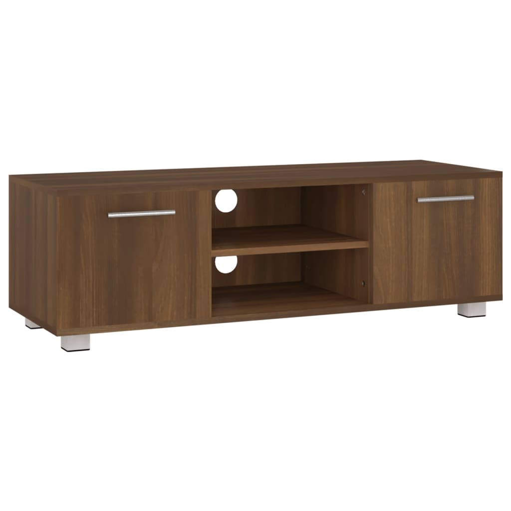 TV-taso ruskea tammi 110x40x35 cm tekninen puu - Sisustajankoti.fi