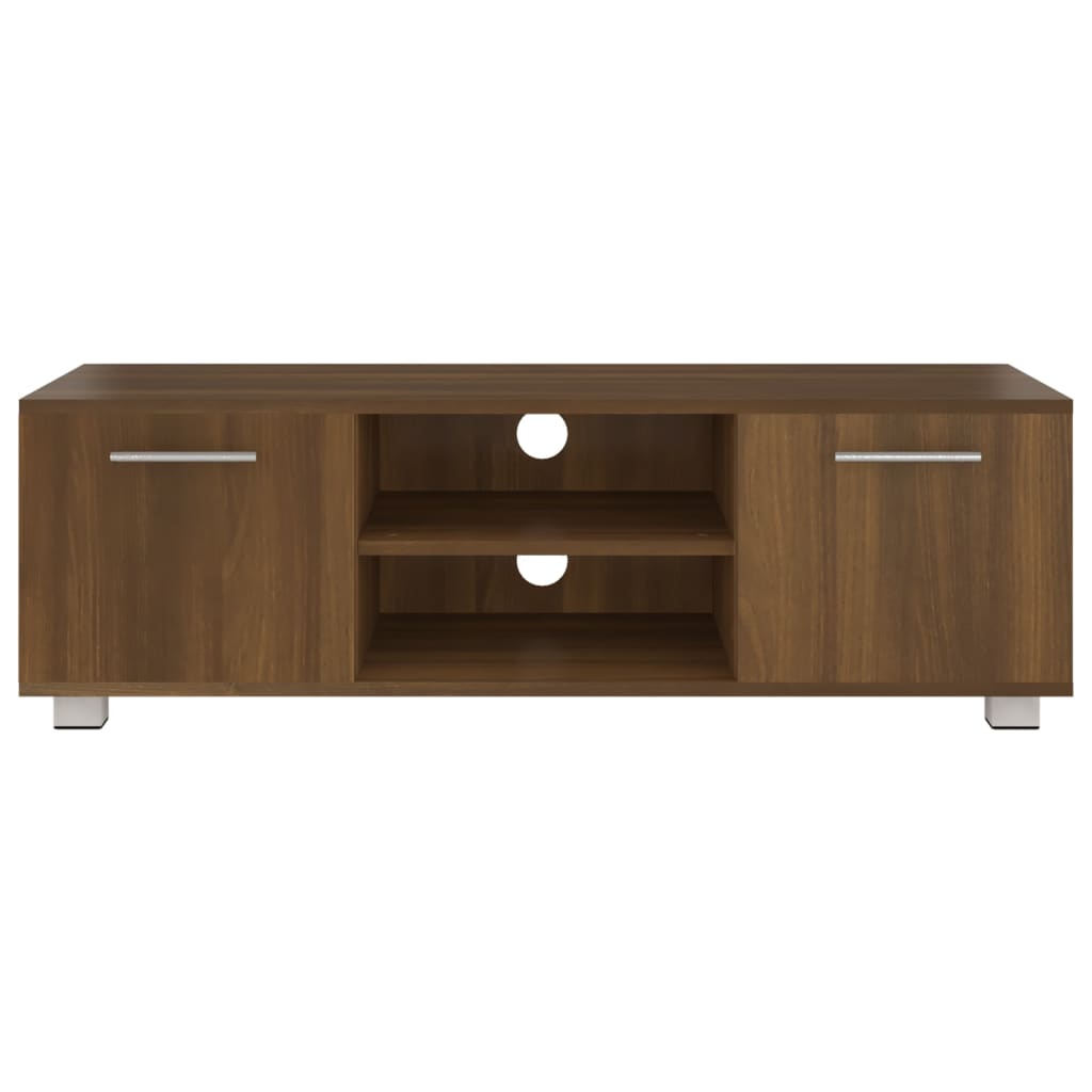 TV-taso ruskea tammi 110x40x35 cm tekninen puu - Sisustajankoti.fi