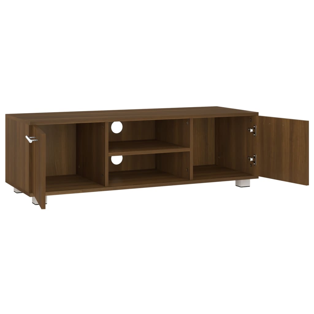 TV-taso ruskea tammi 110x40x35 cm tekninen puu - Sisustajankoti.fi