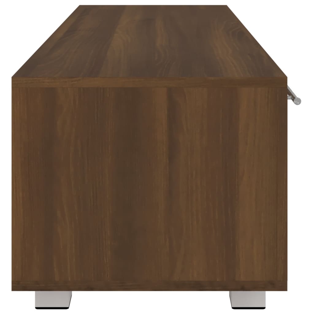 TV-taso ruskea tammi 110x40x35 cm tekninen puu - Sisustajankoti.fi