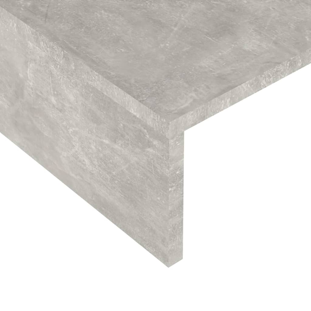 Näyttöteline betoninharmaa 60x23,5x12 cm tekninen puu - Sisustajankoti.fi