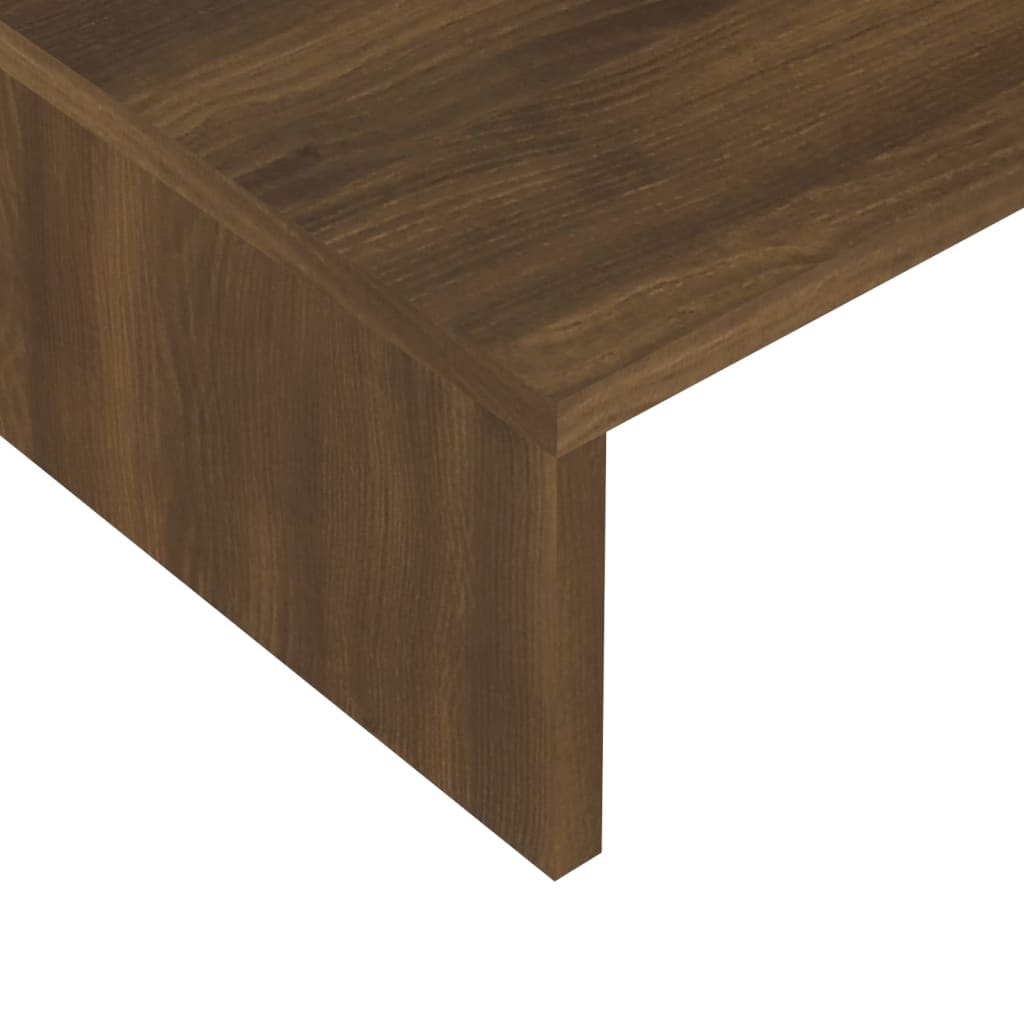 Näyttöteline ruskea tammi 60x23,5x12 cm tekninen puu - Sisustajankoti.fi