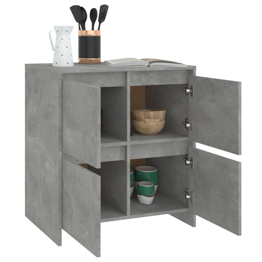 Senkit 2 kpl betoninharmaa 70x41x75 cm lastulevy - Sisustajankoti.fi