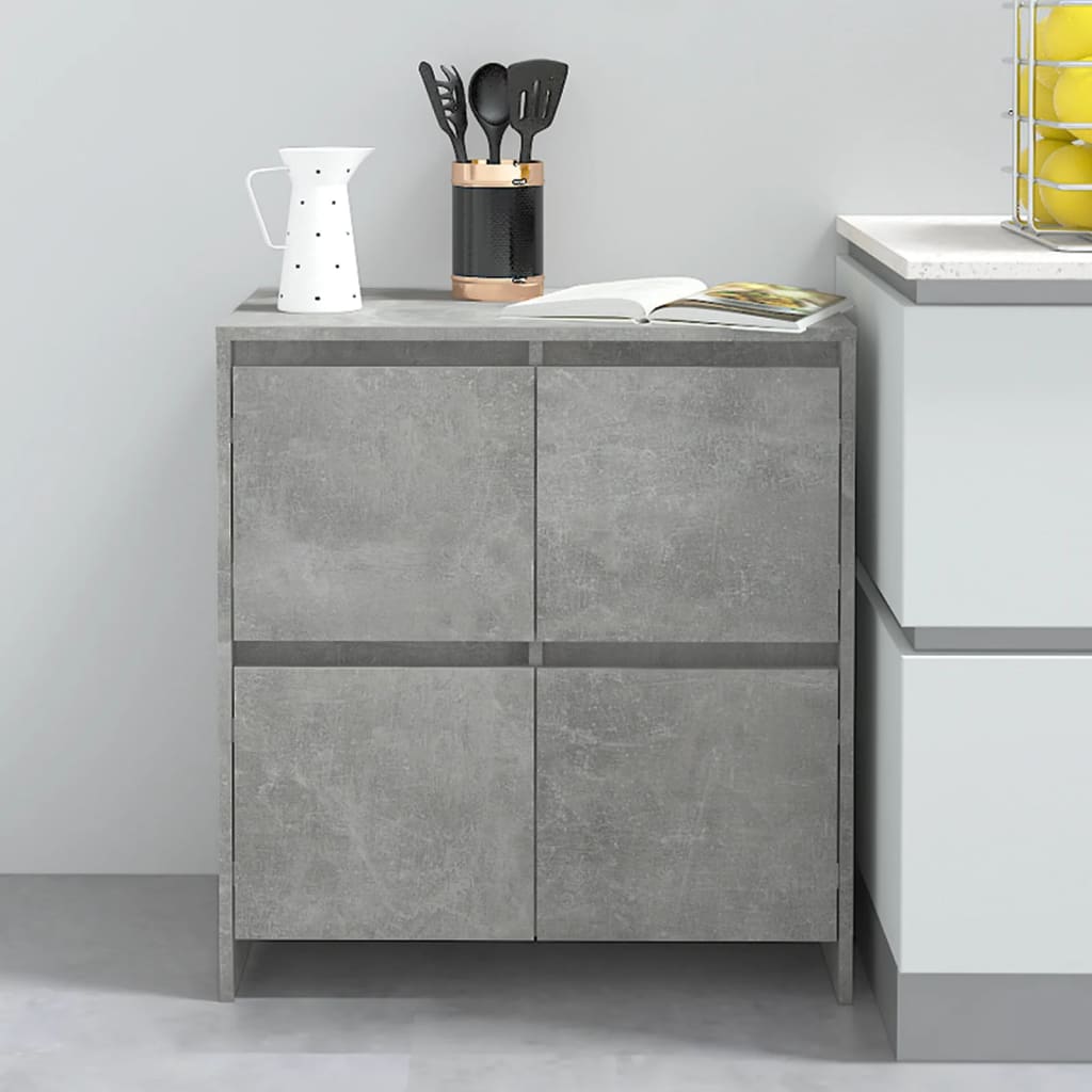 Senkit 2 kpl betoninharmaa 70x41x75 cm lastulevy - Sisustajankoti.fi