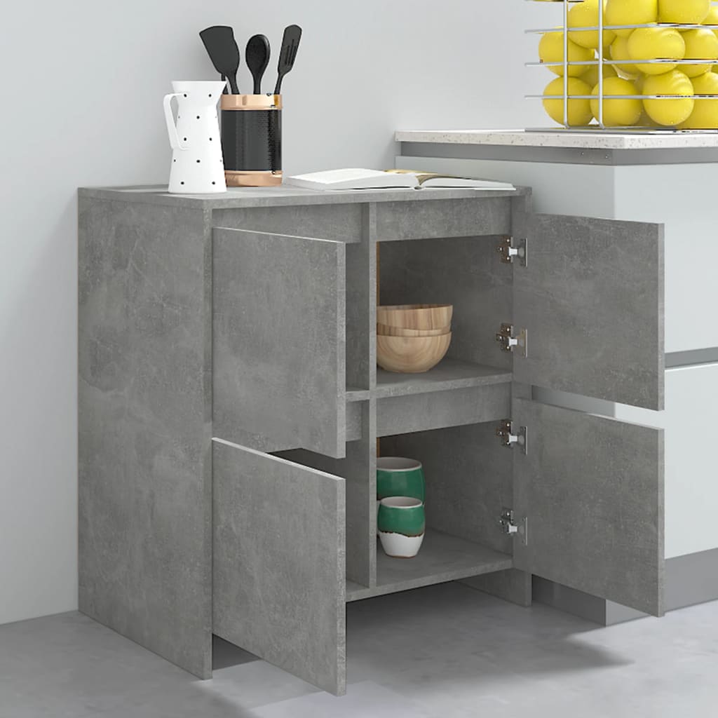 Senkit 2 kpl betoninharmaa 70x41x75 cm lastulevy - Sisustajankoti.fi