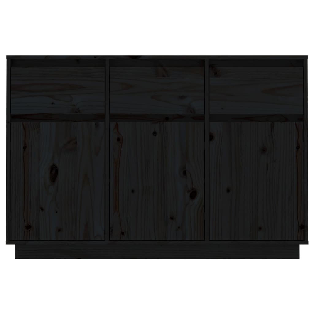 Senkki musta 110x34x75 cm täysi mänty - Sisustajankoti.fi