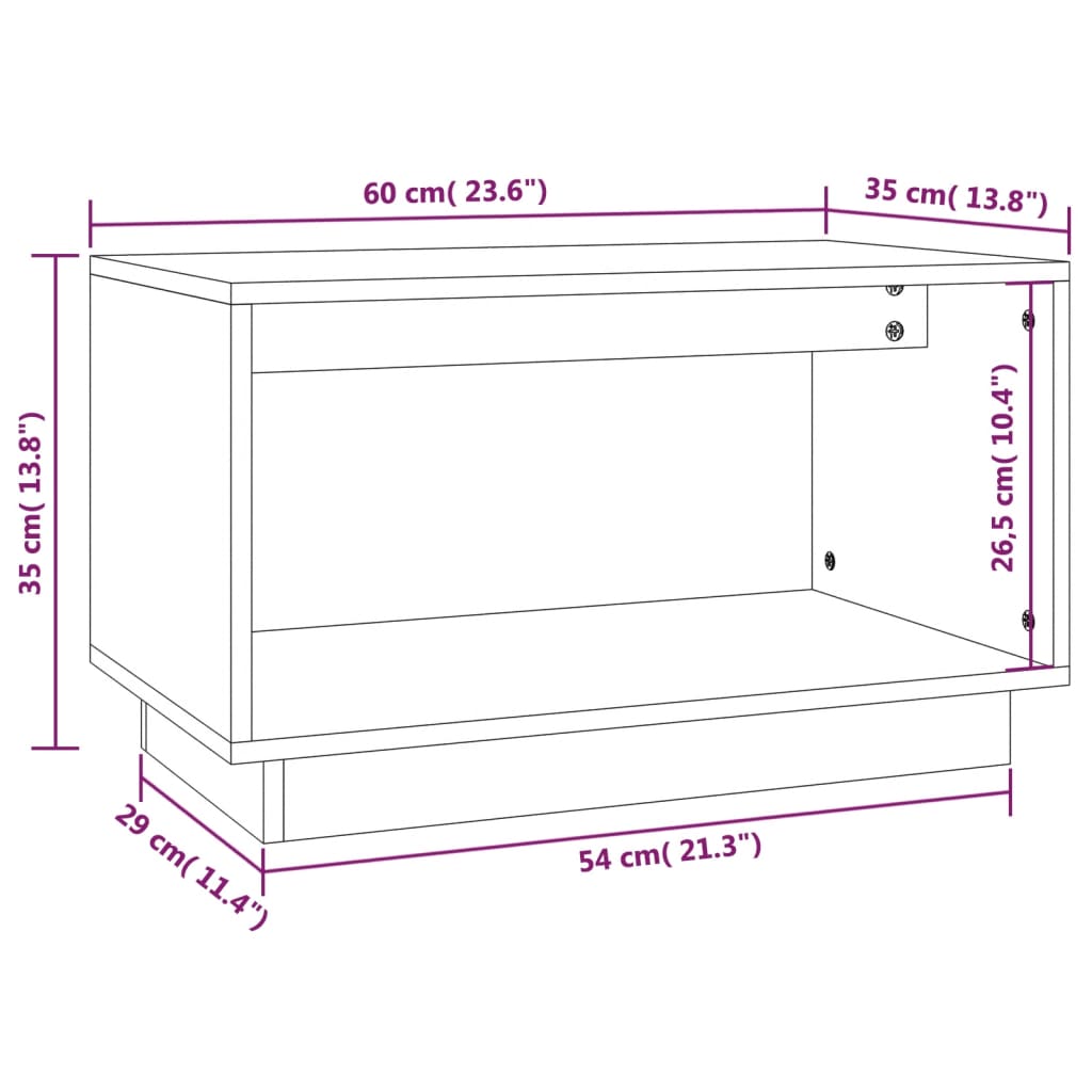 TV-taso 60x35x35 cm täysi mänty - Sisustajankoti.fi