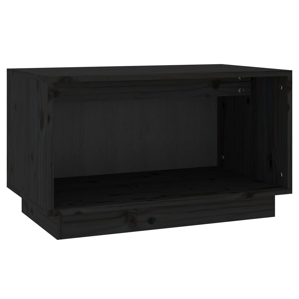 TV-taso musta 60x35x35 cm täysi mänty - Sisustajankoti.fi