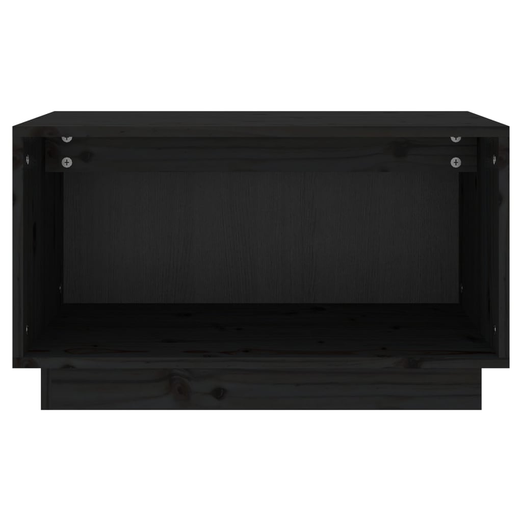 TV-taso musta 60x35x35 cm täysi mänty - Sisustajankoti.fi