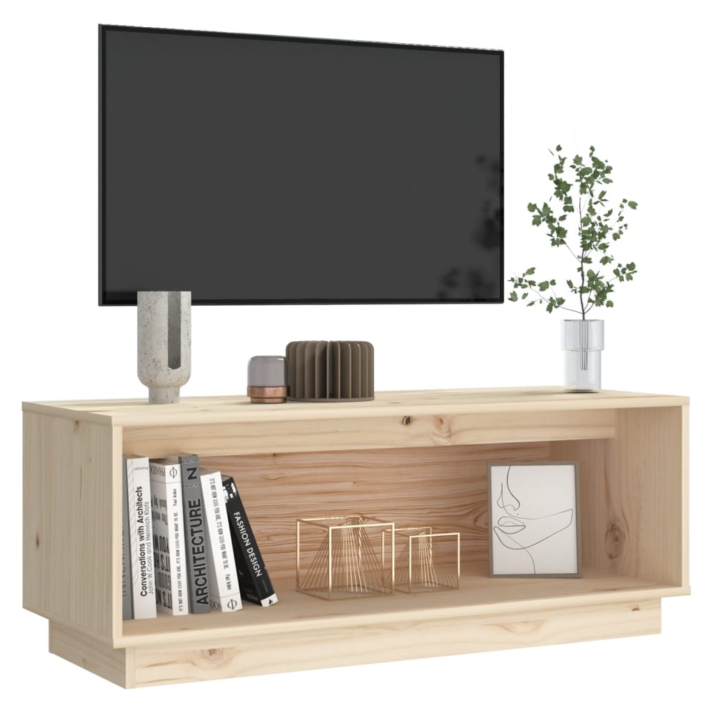 TV-taso 90x35x35 cm täysi mänty - Sisustajankoti.fi