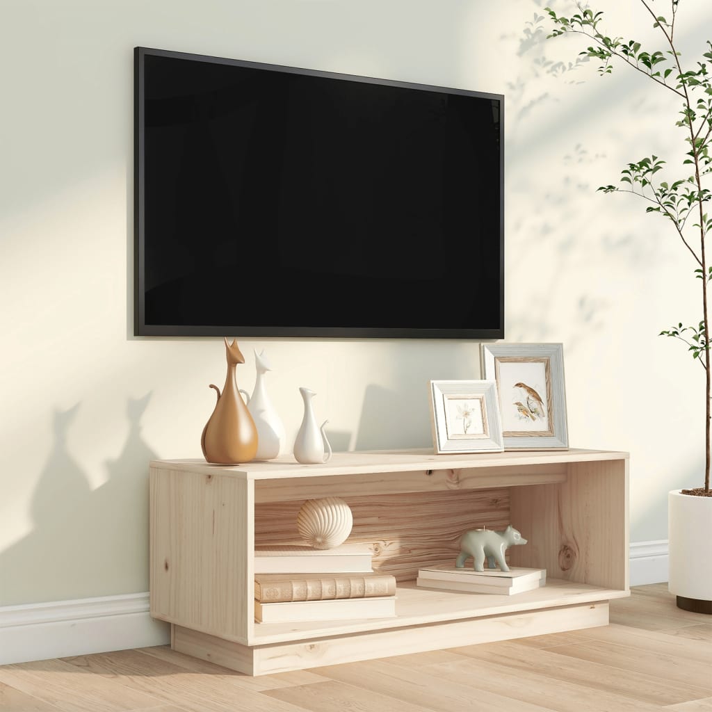 TV-taso 90x35x35 cm täysi mänty - Sisustajankoti.fi
