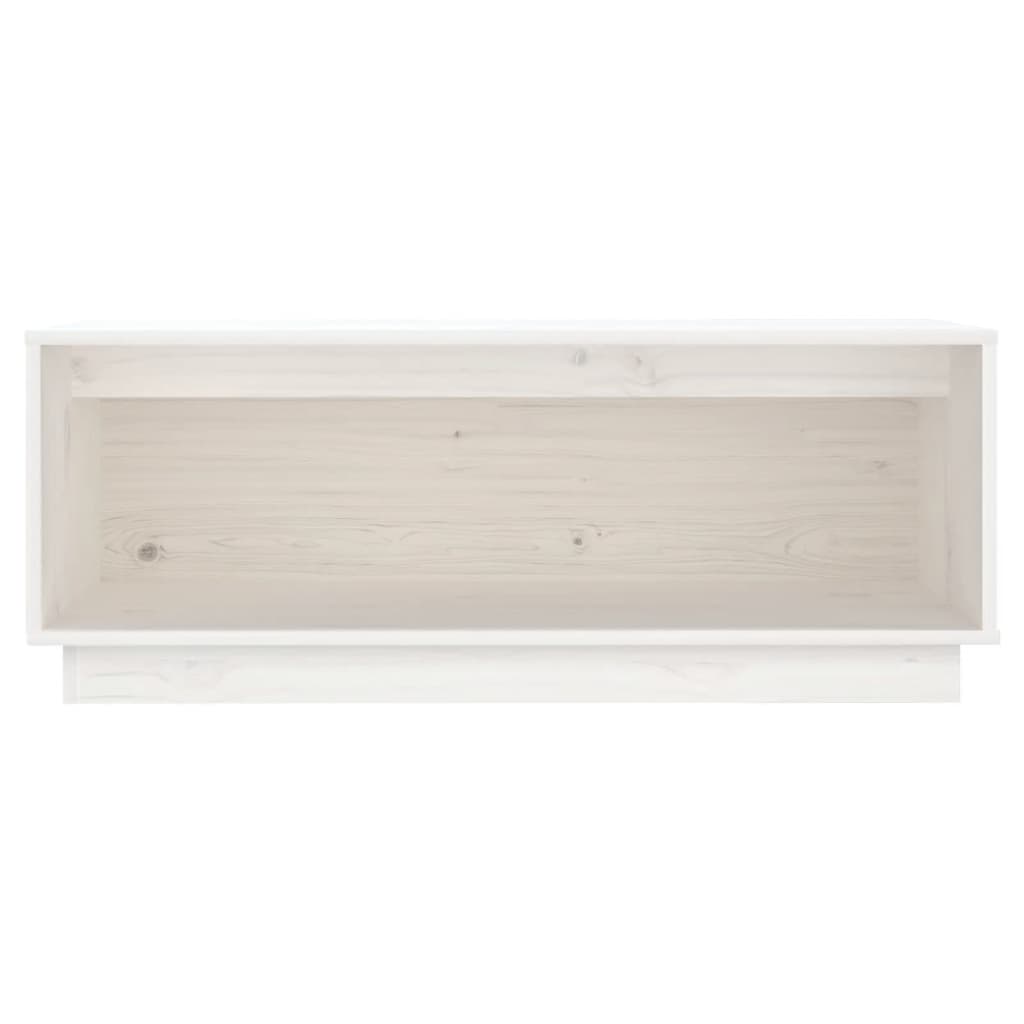 TV-taso valkoinen 90x35x35 cm täysi mänty - Sisustajankoti.fi