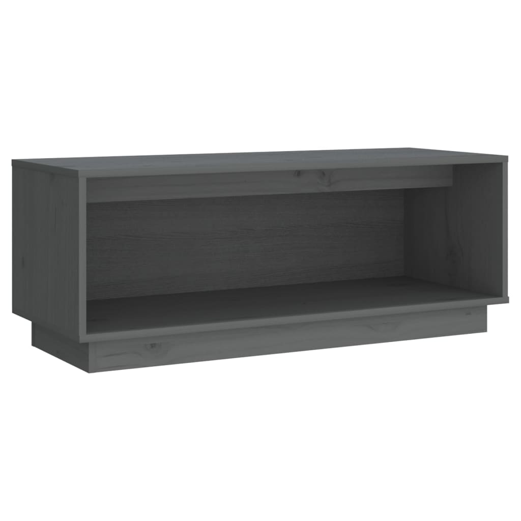 TV-taso harmaa 90x35x35 cm täysi mänty - Sisustajankoti.fi