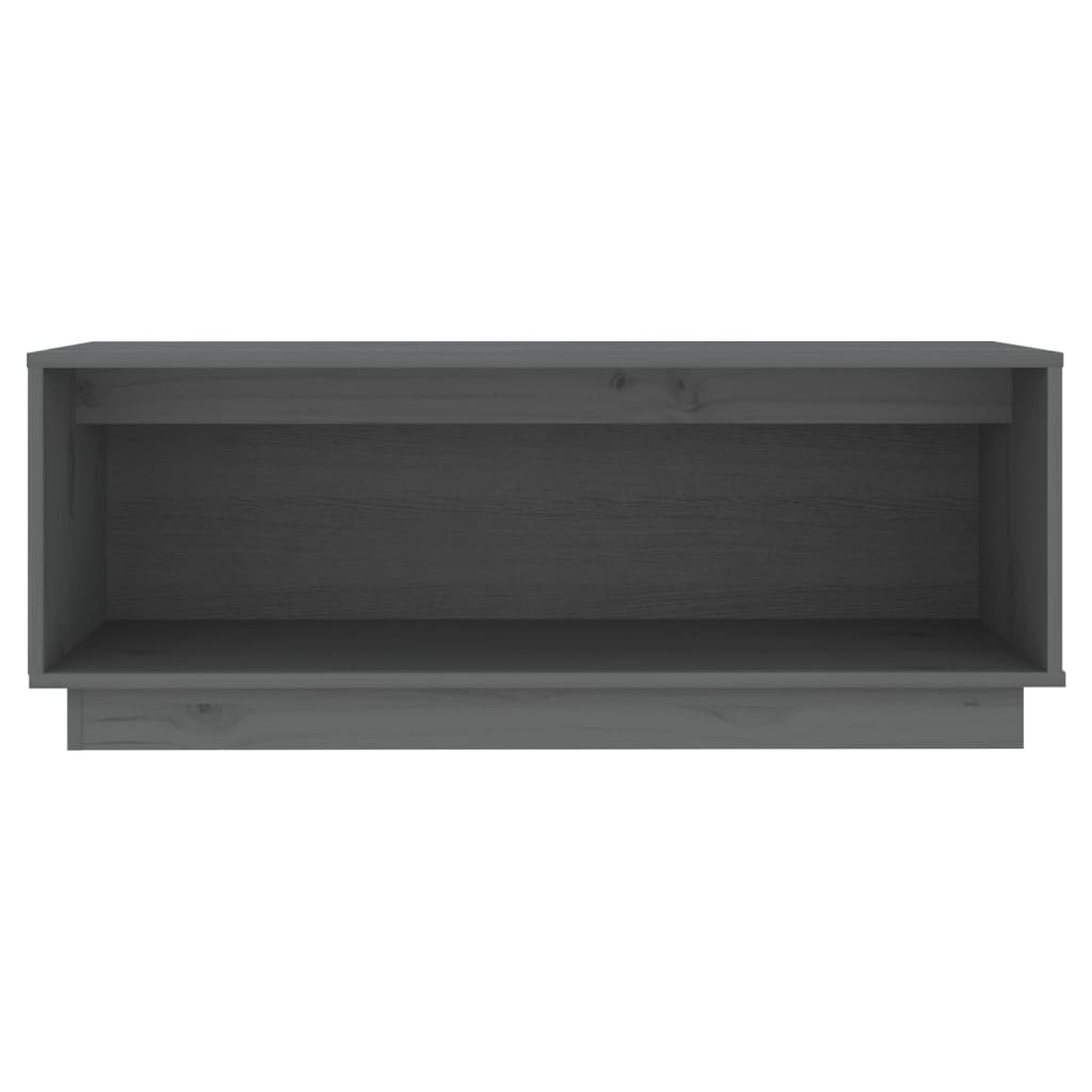TV-taso harmaa 90x35x35 cm täysi mänty - Sisustajankoti.fi