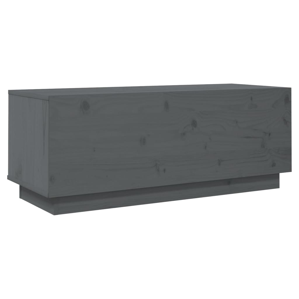 TV-taso harmaa 90x35x35 cm täysi mänty - Sisustajankoti.fi
