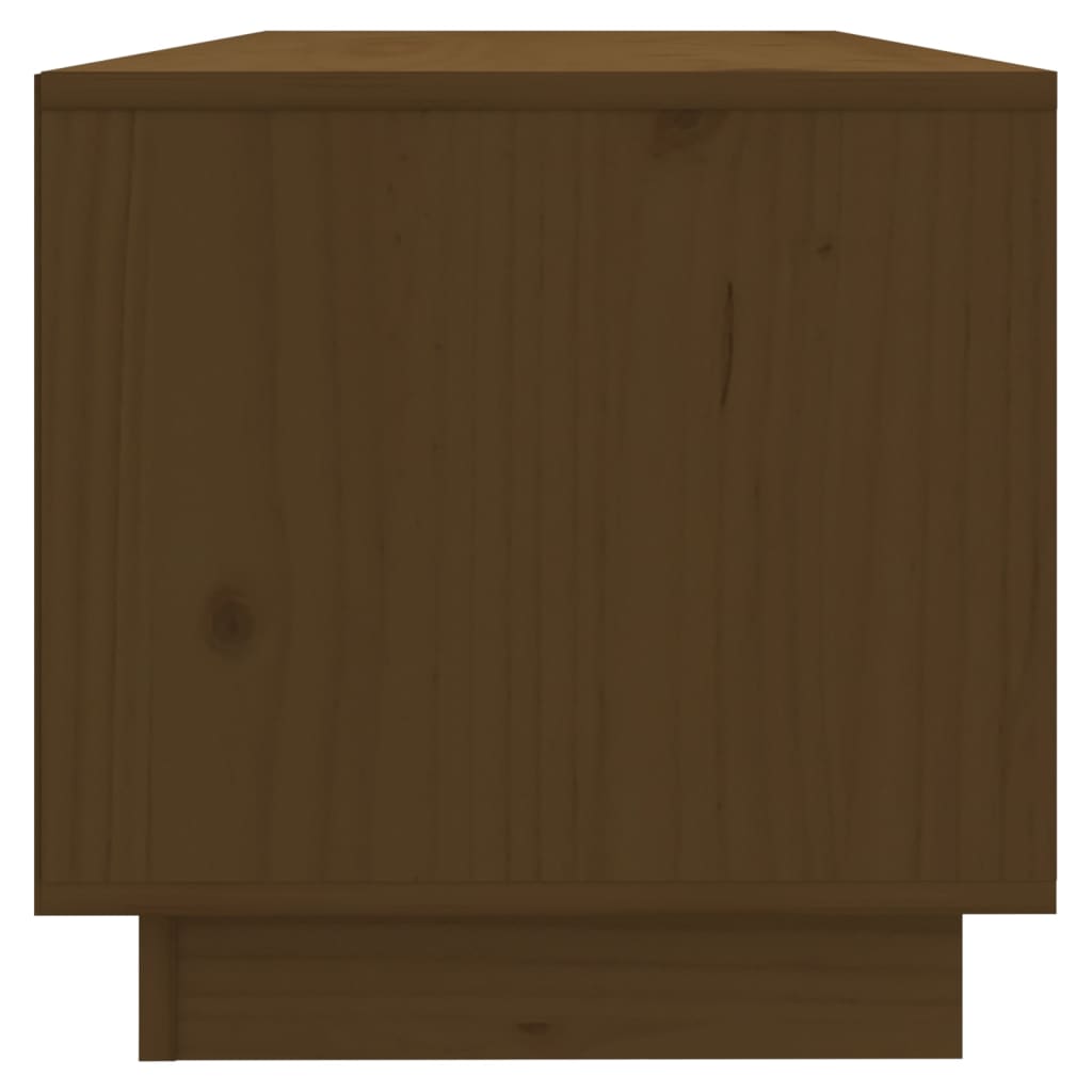TV-taso hunajanruskea 90x35x35 cm täysi mänty - Sisustajankoti.fi