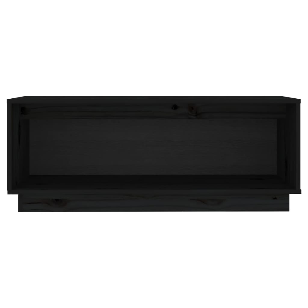 TV-taso musta 60x35x35 cm täysi mänty - Sisustajankoti.fi
