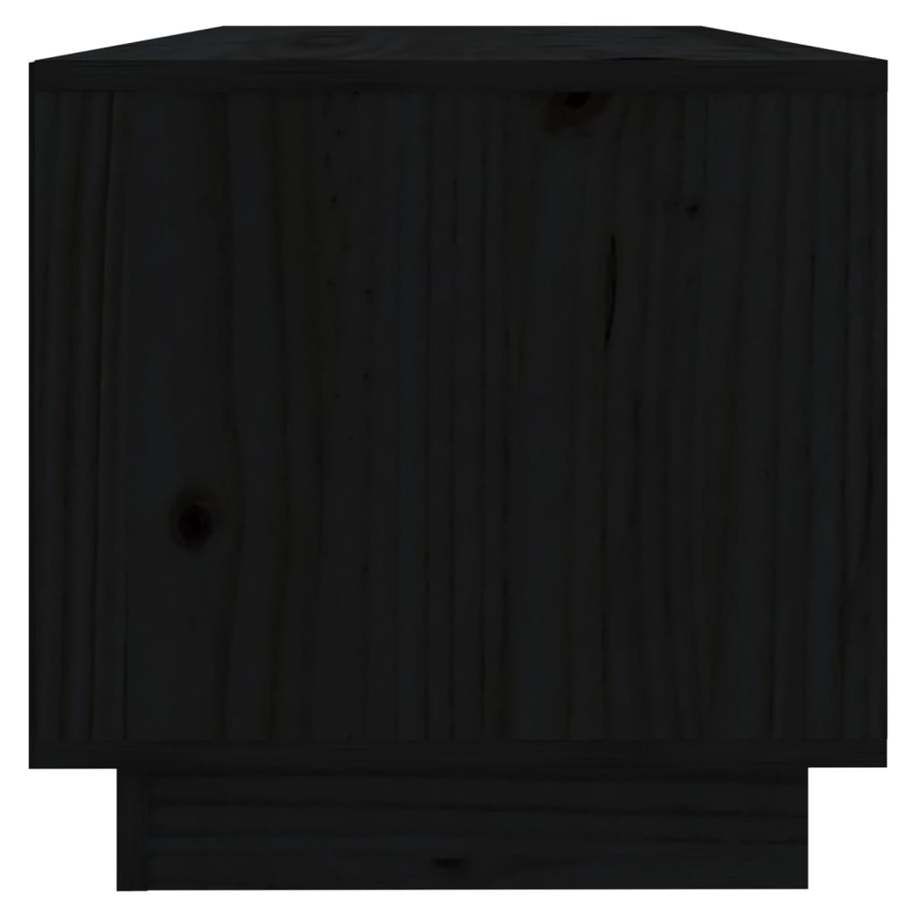 TV-taso musta 60x35x35 cm täysi mänty - Sisustajankoti.fi