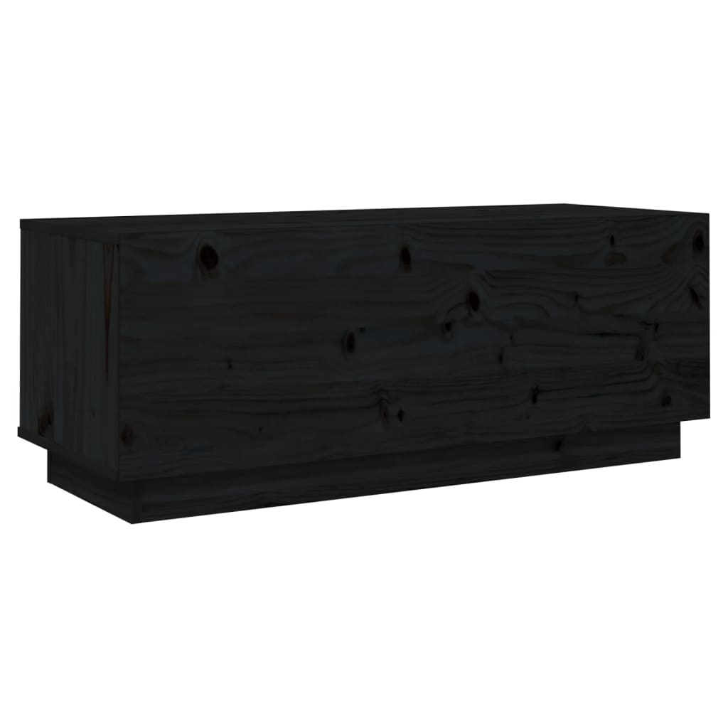 TV-taso musta 60x35x35 cm täysi mänty - Sisustajankoti.fi