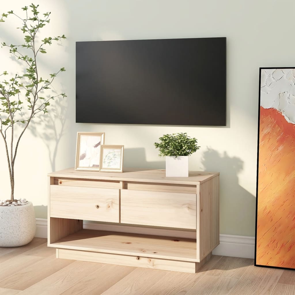 TV-taso 74x34x40 cm täysi mänty - Sisustajankoti.fi