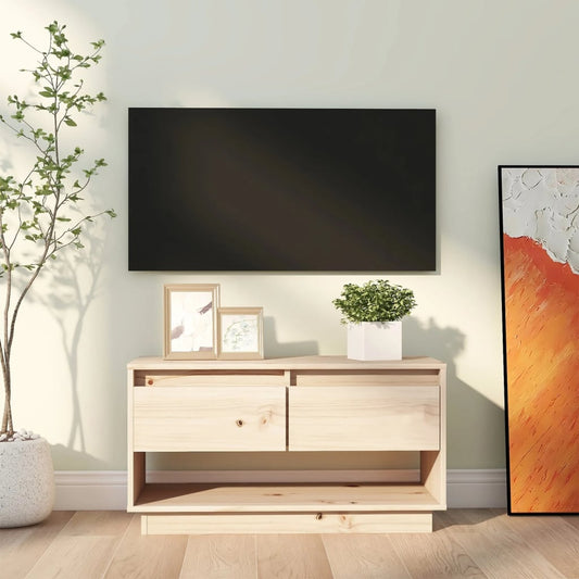 TV-taso 74x34x40 cm täysi mänty - Sisustajankoti.fi