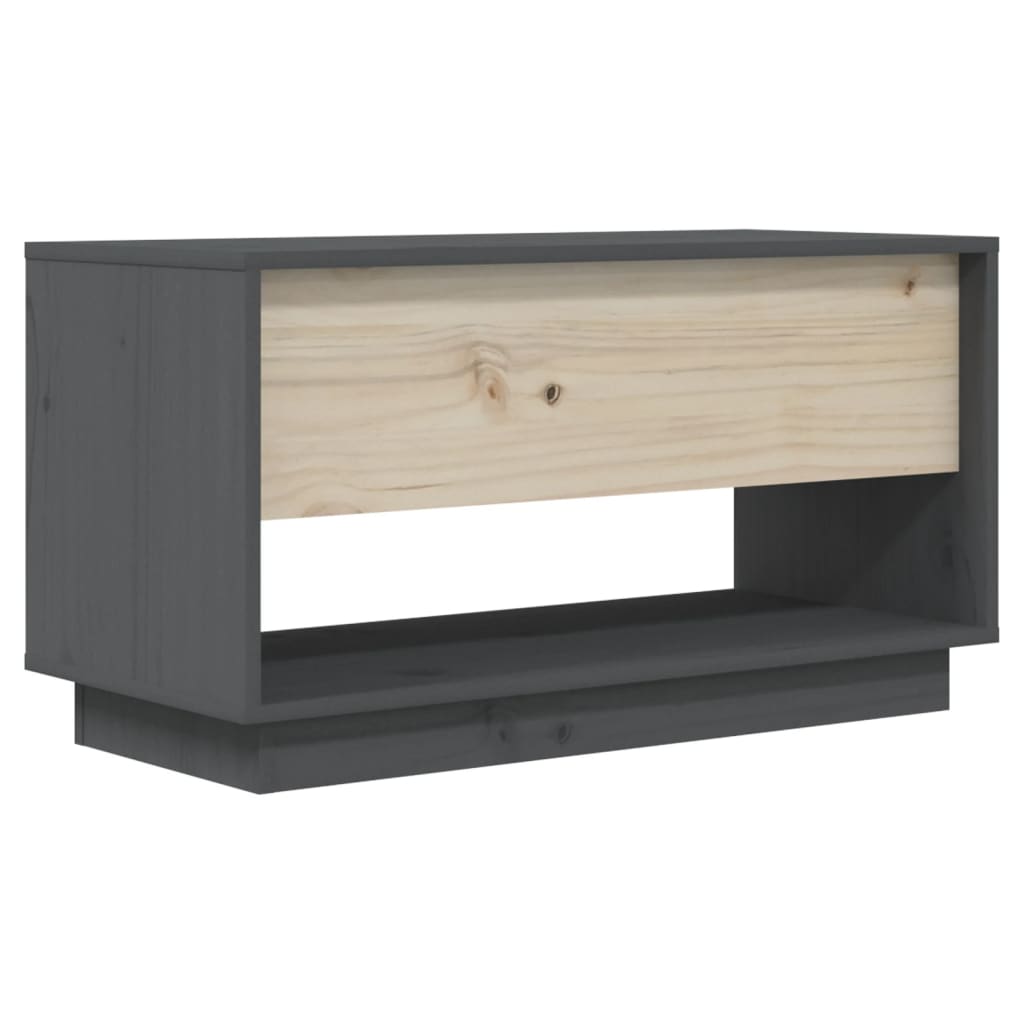 TV-taso harmaa 74x34x40 cm täysi mänty - Sisustajankoti.fi