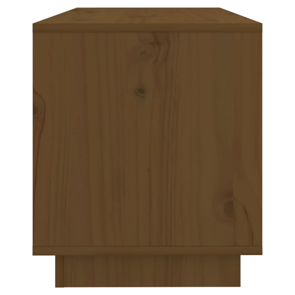 TV-taso hunajanruskea 74x34x40 cm täysi mänty - Sisustajankoti.fi