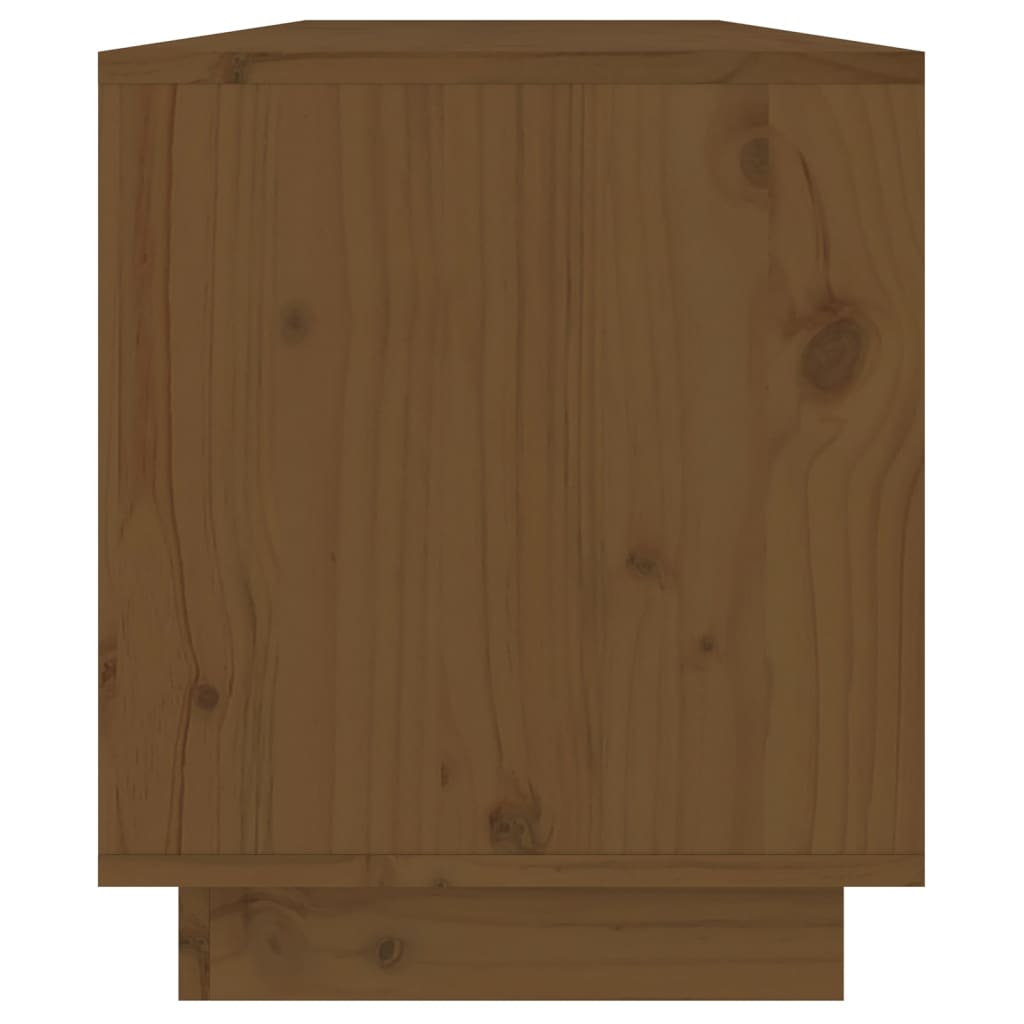 TV-taso hunajanruskea 110,5x34x40 cm täysi mänty - Sisustajankoti.fi