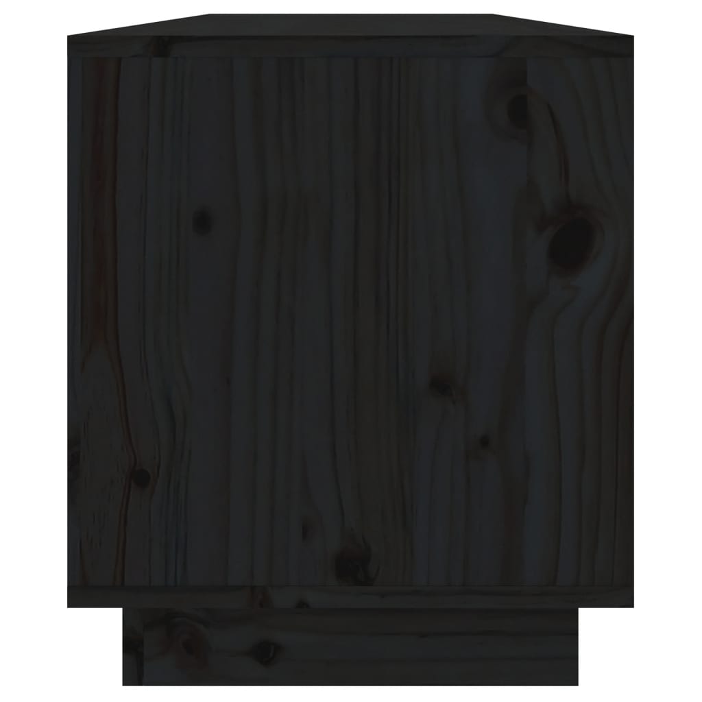 TV-taso musta 110,5x34x40 cm täysi mänty - Sisustajankoti.fi