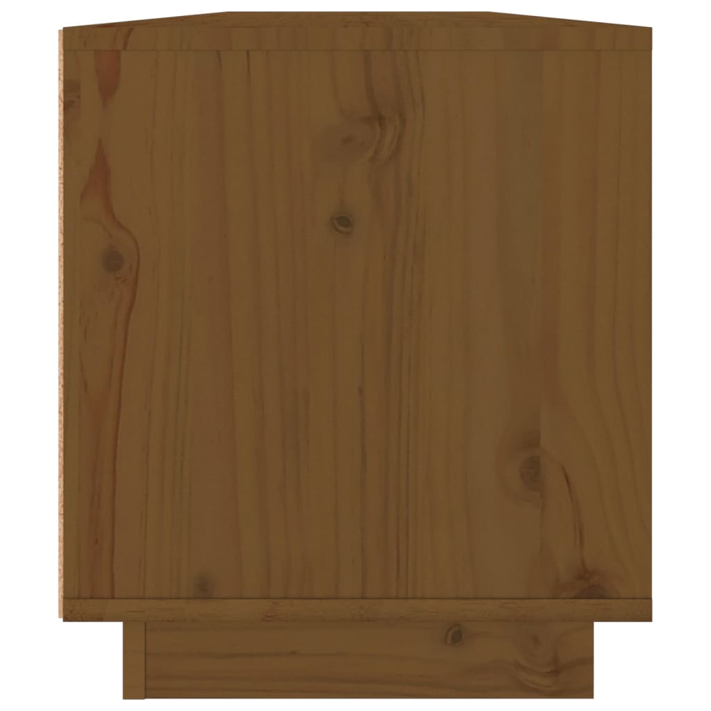 TV-taso hunajanruskea 110x34x40 cm täysi mänty - Sisustajankoti.fi