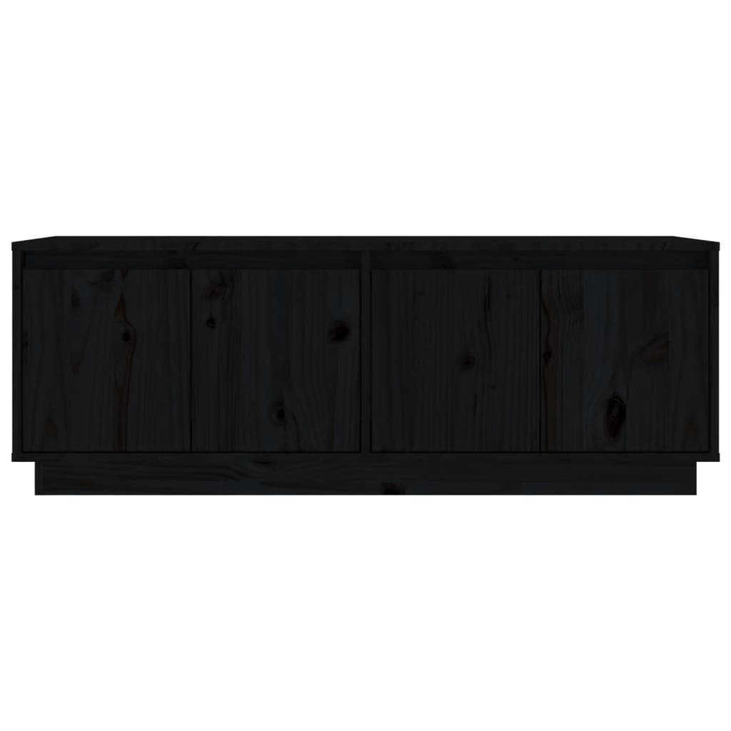 TV-taso musta 110x34x40 cm täysi mänty - Sisustajankoti.fi