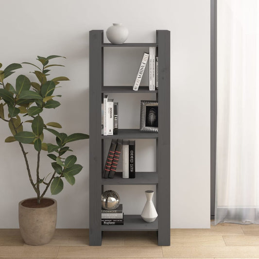 Kirjahylly/tilanjakaja harmaa 60x35x160 cm täysi mänty - Sisustajankoti.fi