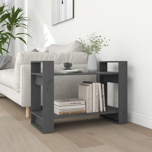 Kirjahylly/tilanjakaja harmaa 80x35x56,5 cm täysi mänty - Sisustajankoti.fi
