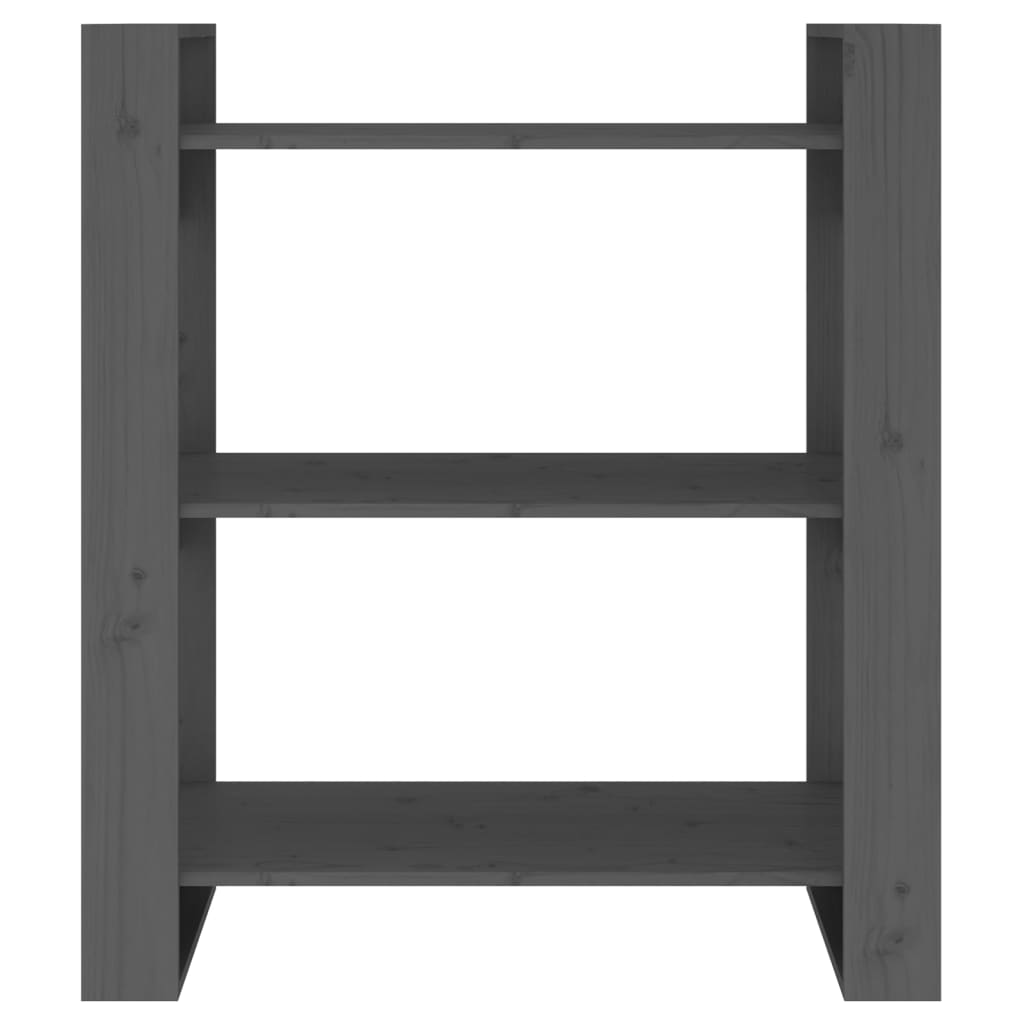 Kirjahylly/tilanjakaja harmaa 80x35x91 cm täysi mänty - Sisustajankoti.fi