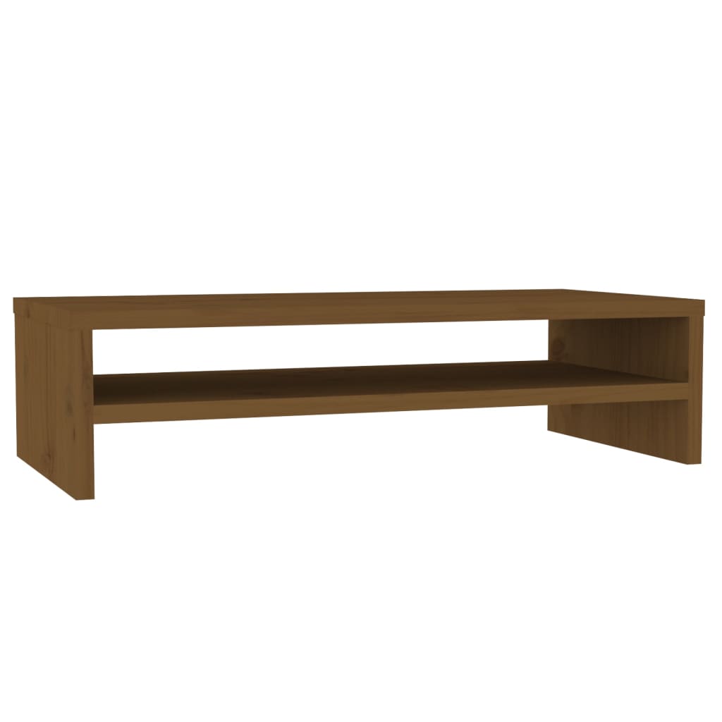 Näyttöteline hunajanruskea 50x24x13 cm täysi mänty - Sisustajankoti.fi