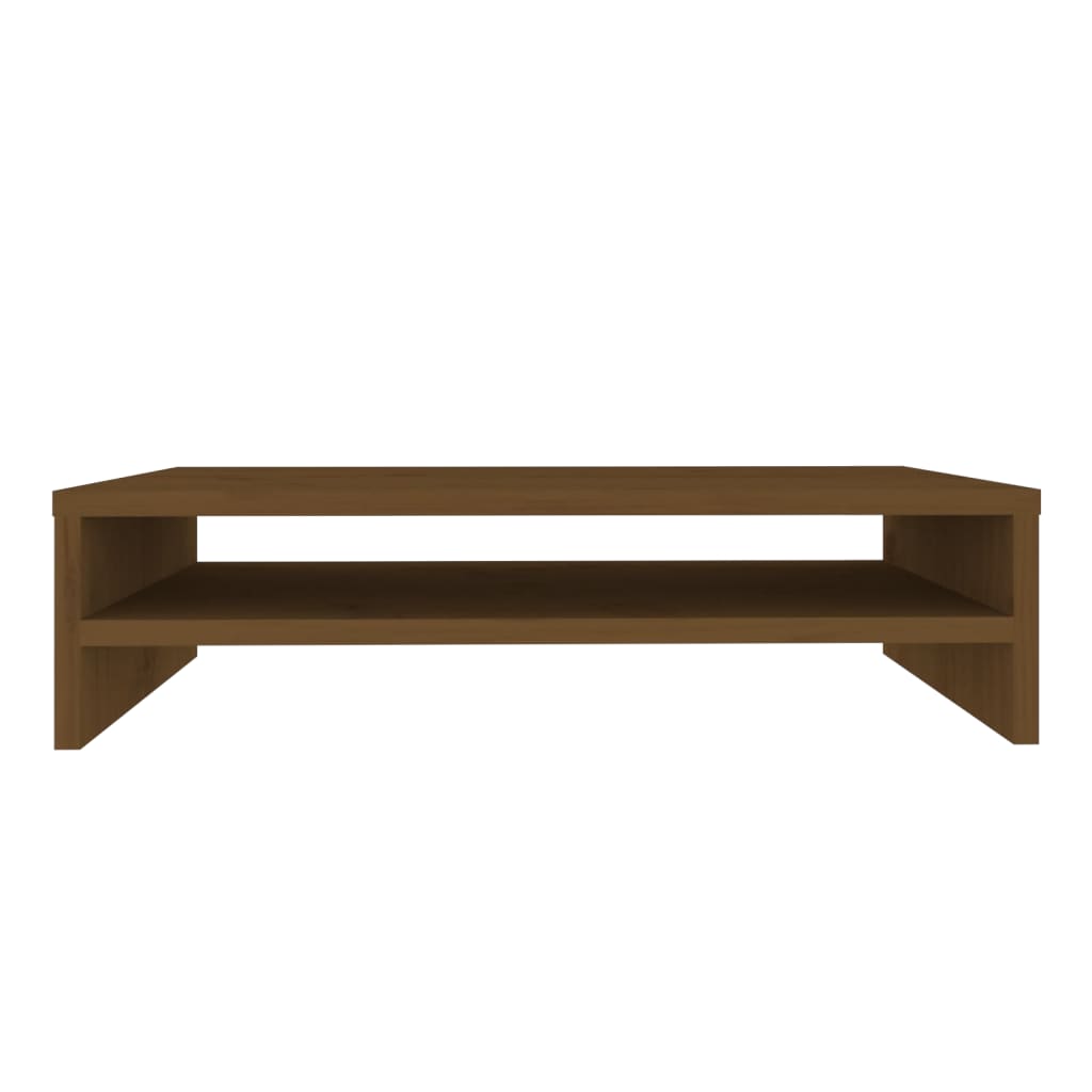 Näyttöteline hunajanruskea 50x24x13 cm täysi mänty - Sisustajankoti.fi